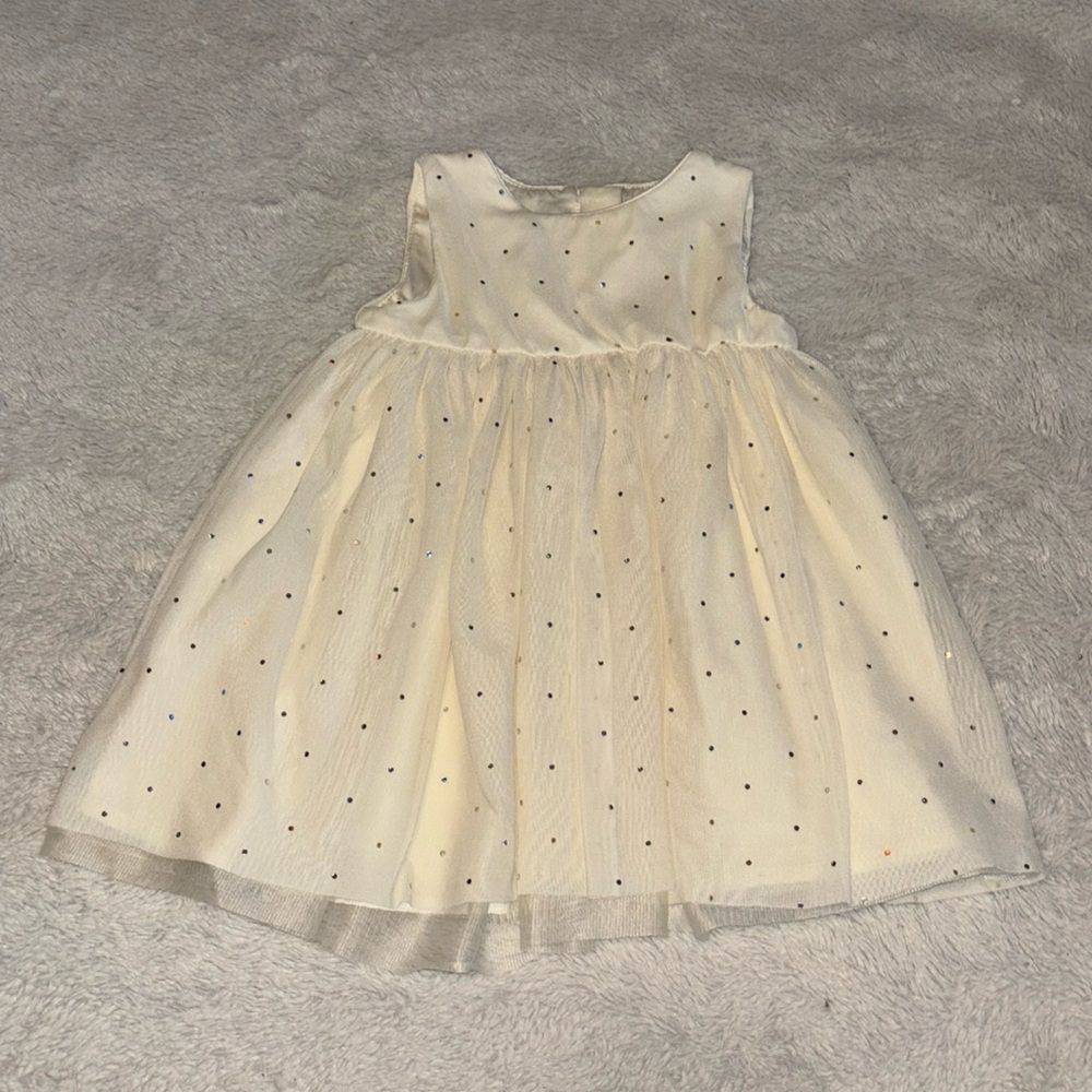 Joe fresh cream sparkle 12-18 month dress